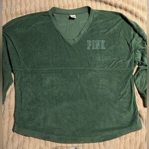 PINK Victoria's Secret Olive V-Neck Top